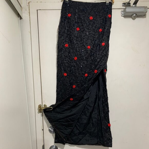 VINTAGE MAXI PENCIL LACE SKIRTS SIZE 26 - Picture 5 of 8